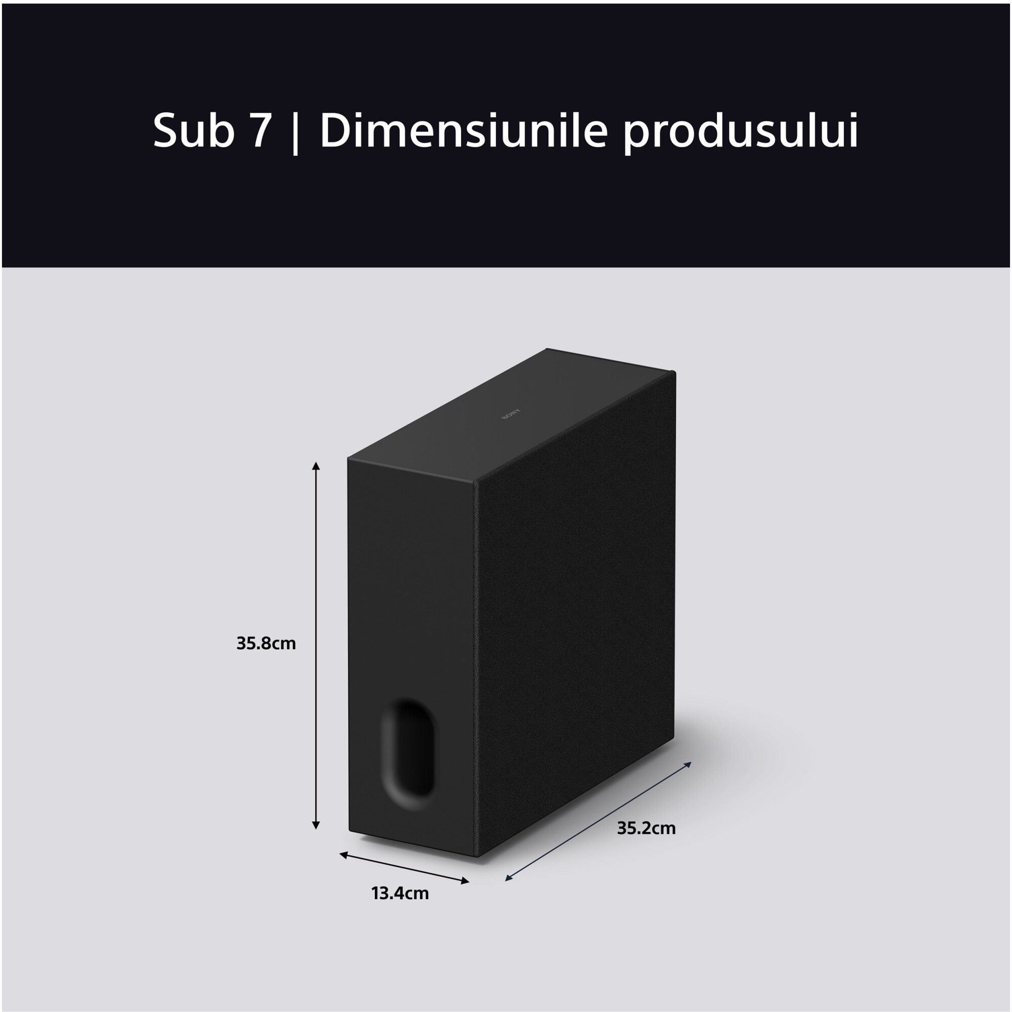 Subwoofer Sony BRAVIA Theatre Sub 7 SA-SW7, 100W, Wireless, Bass
