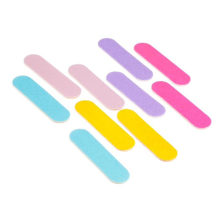 Pile de unghii multicolore din hartie 5x1cm - 10buc
