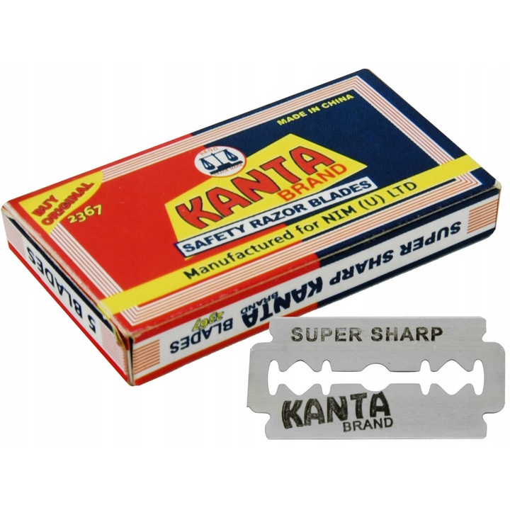 Set 10 lame de ras Kanta, durabile si precise, pentru barbierit