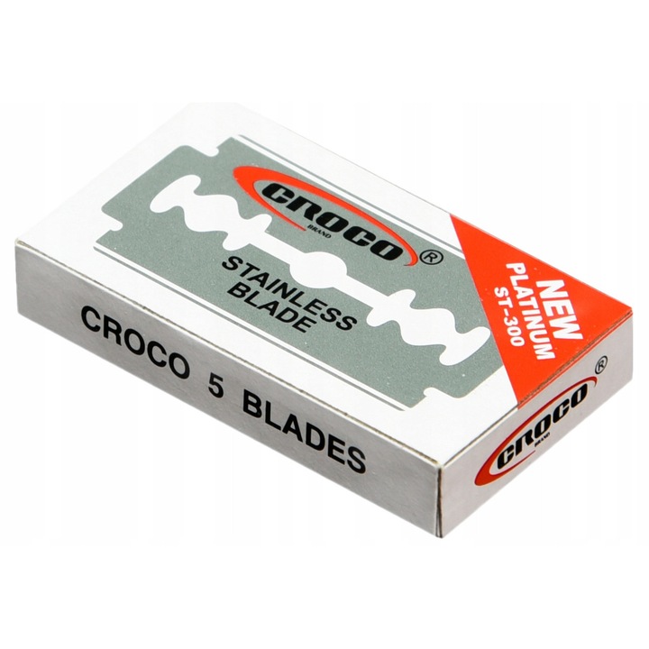 Set 5 lame pentru aparate de ras clasice, Croco, 2 fete