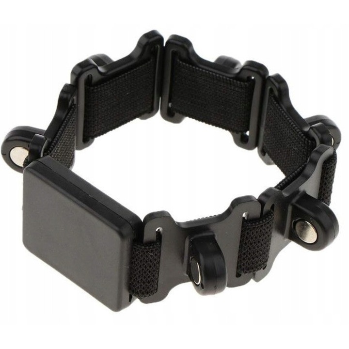 Bratara magnetica pentru accesorii salon, Calissimo, ajustabila, neagra