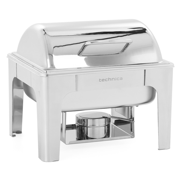 Накланяща се тава TECHNICA, GN 1/2, 4 л, неръждаема стомана, 365x345x320 мм, с елегантен капак