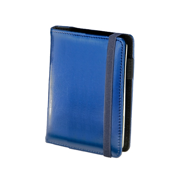 Caiet A4 Nan, 100 pagini, inchidere cu elastic, culoare albastra, cu inlocuire a insertiei