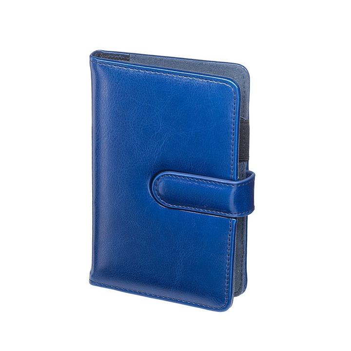 Caiet Nan A6, 100 pagini, inlocuibil, inchidere magnetica, albastru