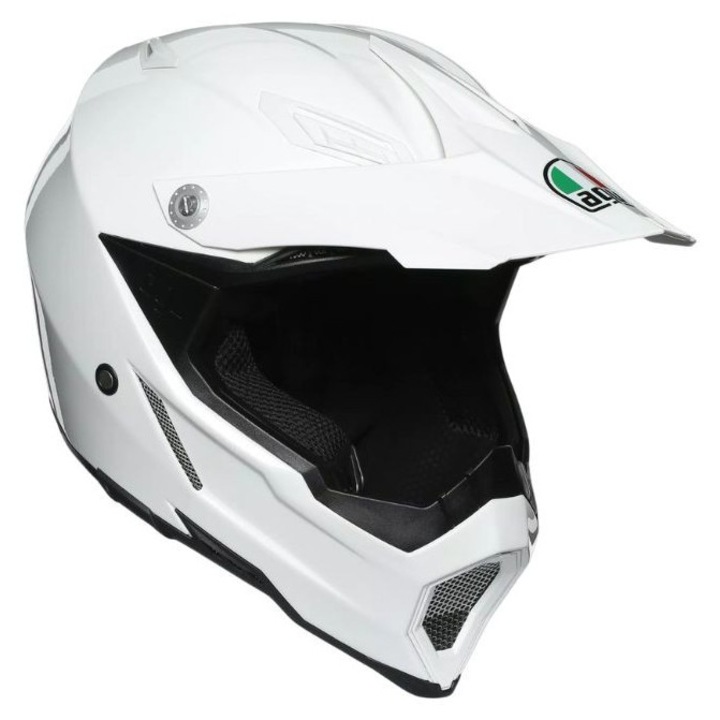 Casca motocross Enduro/ATV AX-8 AGV E2205 SOLID WHITE made by AGV Italia, L