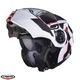 Casca moto modulara flip-up Caberg Duke Evo, ochelari integrati, lentila pinlock inclusa, negru-alb lucios, L 59-60cm