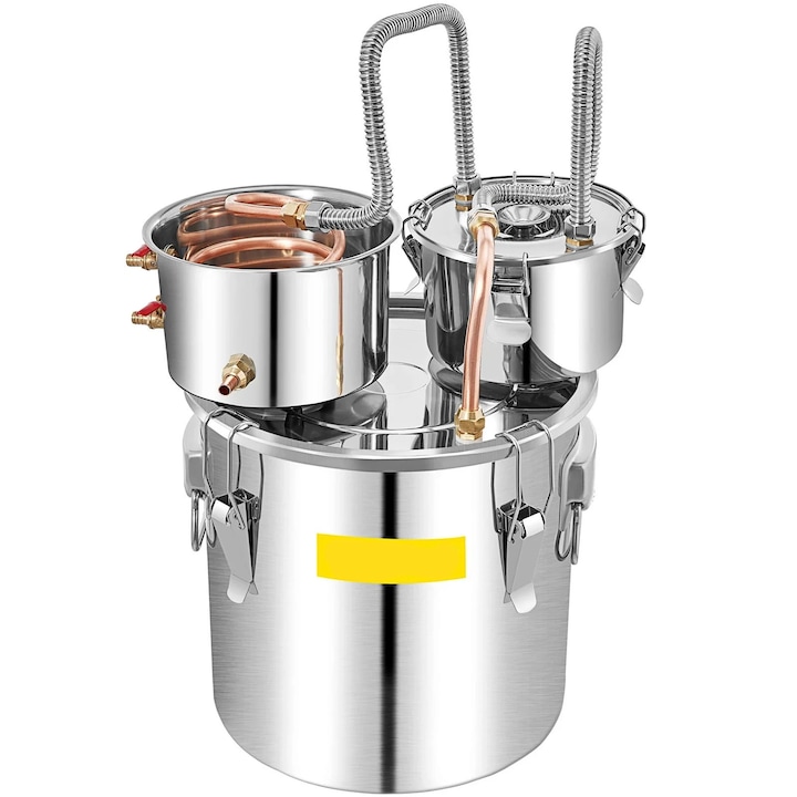 Víz-alkohol desztilláló, VV-DAD-50L, 50L űrtartalom, hőmérő