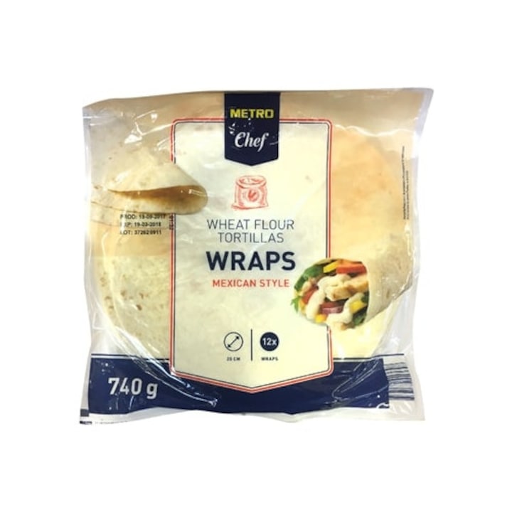 Tortilla Wraps, Metro Chef, 740 g