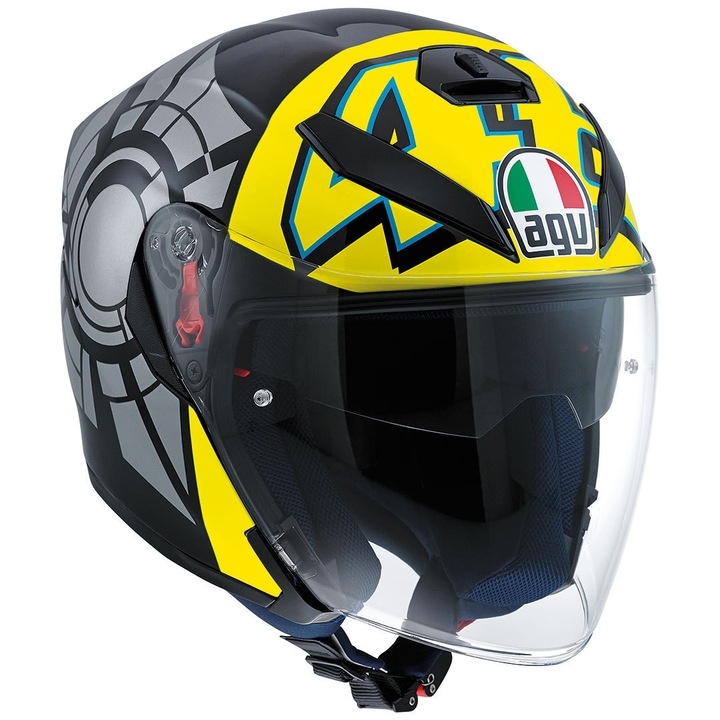 Casca moto open face K-5 JET AGV E2205 TOP WINTER TEST 2012 made by AGV Italia, omologare E2205, ochelari de soare, Marimea M/L