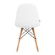 Scaun 4Rico QS-185, stil scandinav, ecologic, alb, cu structura metalica neagra, picioare din lemn de fag, set complet