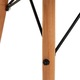 Scaun 4Rico QS-185, stil scandinav, ecologic, alb, cu structura metalica neagra, picioare din lemn de fag, set complet