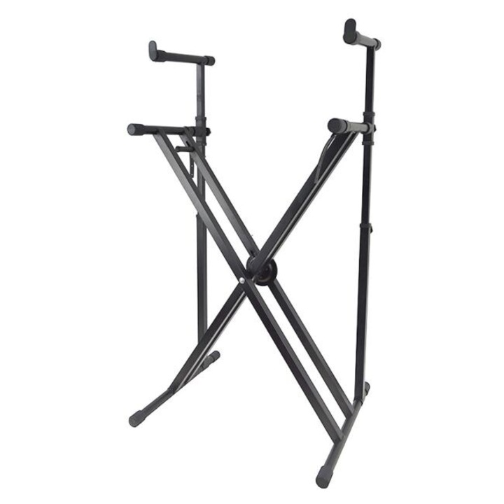 Stativ dublu pentru claviaturi X6, reglabil, negru
