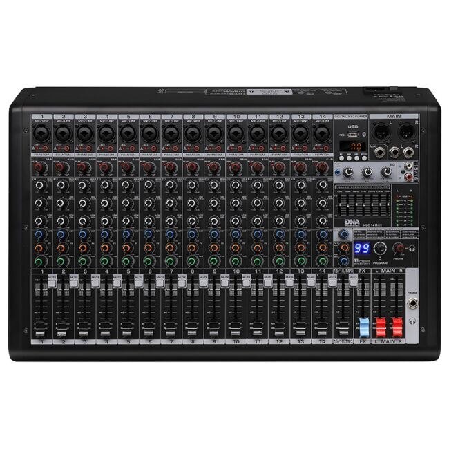 Mixer audio, Yamaha, AG03 MK2, 3 canale, USB, negru, 126x201x63mm