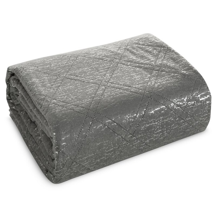 Cuvertura, 220x240cm, gri inchis, 100% poliester