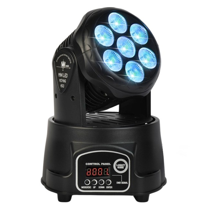Moving head de iluminat, LIGHT4ME, PMH 7x8W, LED