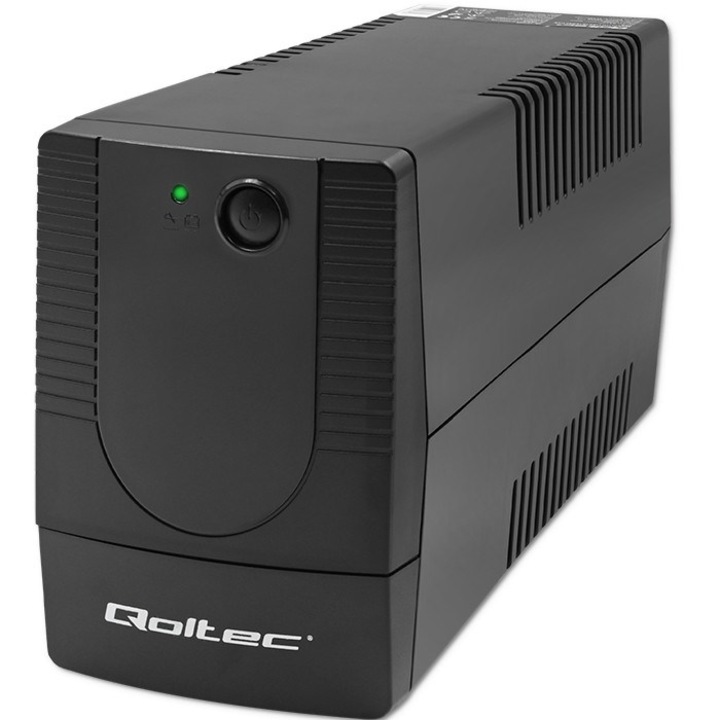UPS захранване Qoltec, Monolith, 1000VA, 600W, черно, 14x9.2x27.5см
