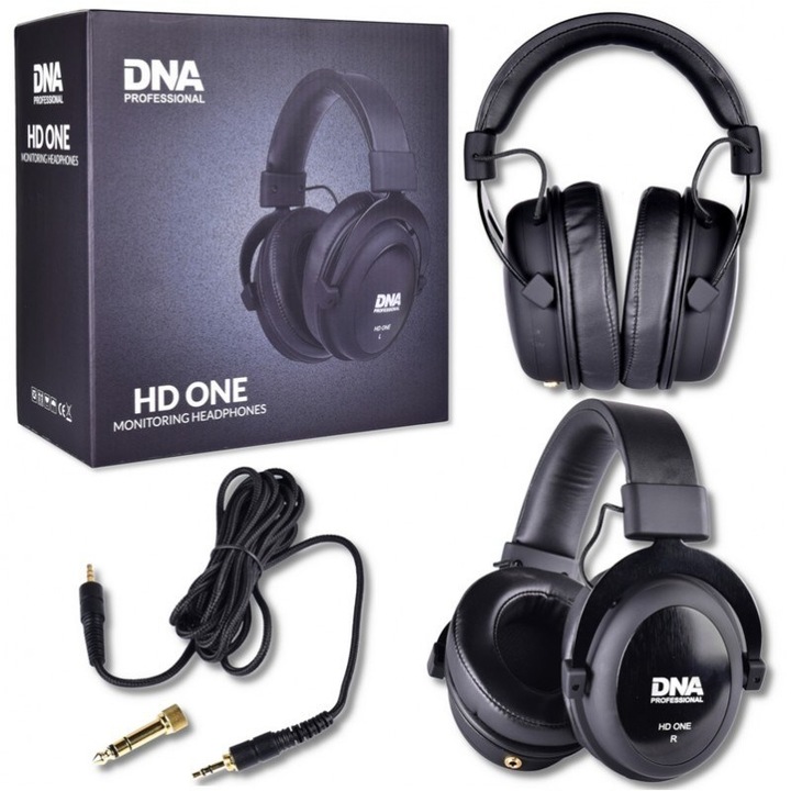 Casti profesionale inchise circumaurale DNA HD ONE, negru