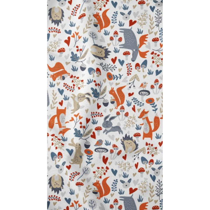 Fata de perna pentru copii 40x40 animale cu fermoar 3697 C KARO Cotton Max