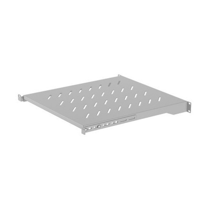 Raft pentru rafturi 19" Lanberg 800 mm (1U/ 483 x 500 mm, capacitate de incarcare pana la 25 kg, montare in 4 puncte)