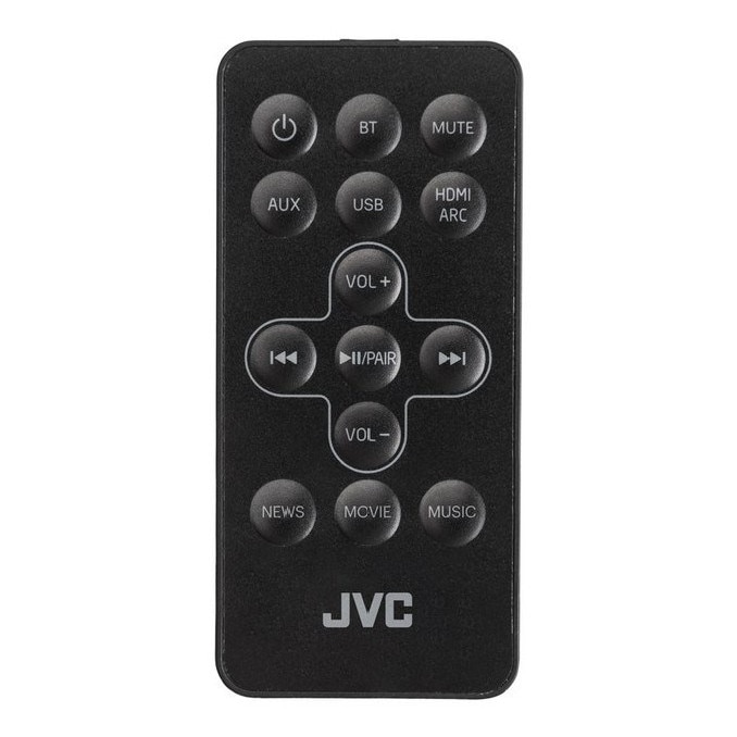 Soundbar JVC TH-E324B, 2.0, 100 W, Dolby Audio, Bluetooth 5.3, HDMI ARC, USB, AUX-IN, intrare optica digitala, negru