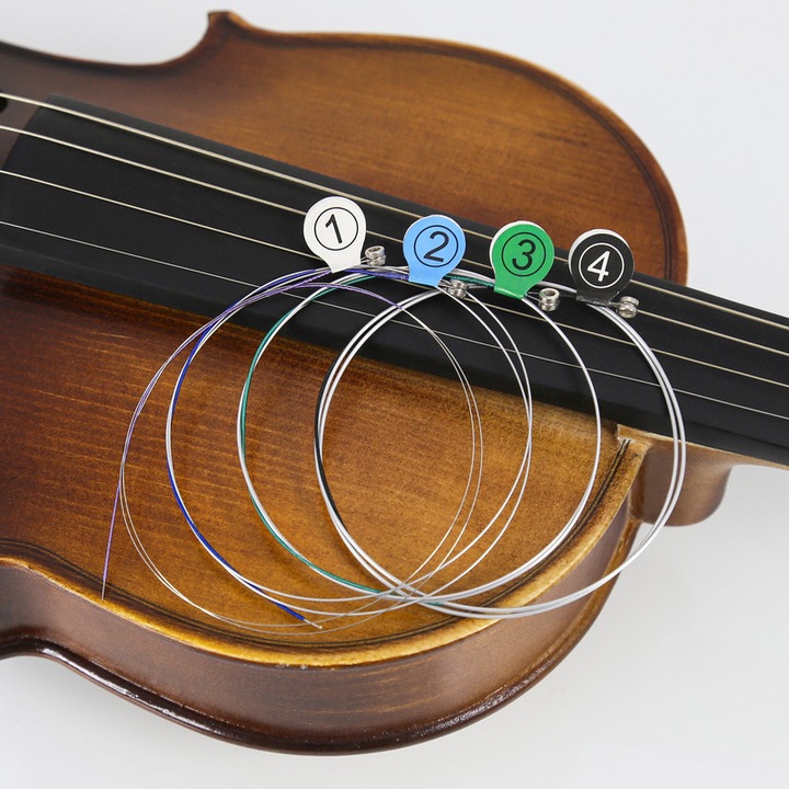 Coarde pentru vioara 4/4, Danchet, set complet, durabilitate buna, sunet de calitate, design sferic