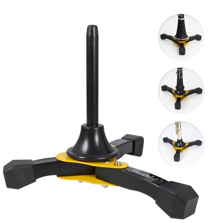 Stativ portabil pliabil Danchet pentru instrumente de suflat, design solid, 0.5 kg