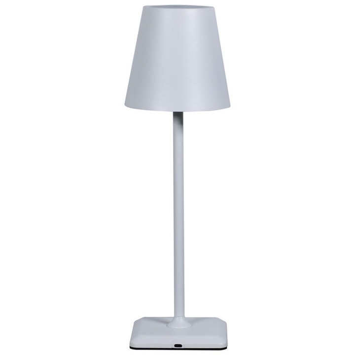 Techly LED настолна лампа 3W бяла 12x38см с батерия и USB-C