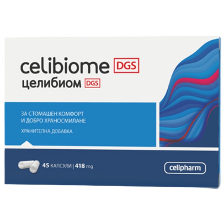 Supliment alimentar, CeliPharm CelibiomeDGS, 45 capsule