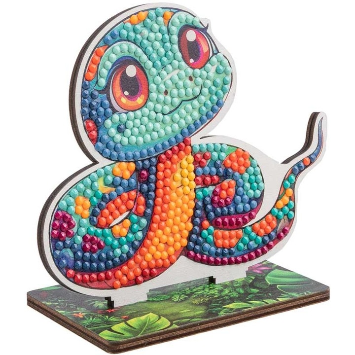 Комплект за диамантена бродерия, Craft Buddy, Crystal Art Buddies, Змия, 7 части