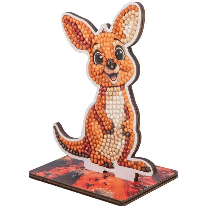 Комплект за диамантена бродерия, Craft Buddy, Crystal Art Buddies, Кенгуру, 7 части