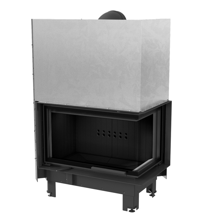 Камина Kratki mbo bs, Дърва, Мощност 15 kW, Размери 144x59.1 см, Черен