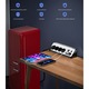 Prelungitoare 8-in-1, Poisoon®， 4 prize, 1 USB-A, 2 USB-C, Buton ON/OFF,3680W/16A,220V-250V, protectie la supratensiune, cu LED, protectie copii，Lumina de veghe，bucatarie, living, dormitor,1.5m ，negru