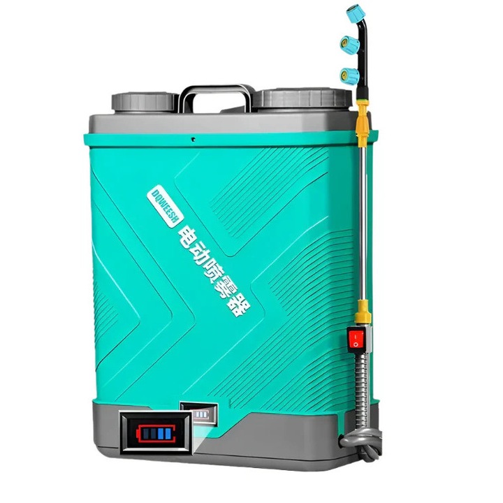 Mezőgazdasági elektromos permetező, akkumulátor kijelző, 4000 fordulat/perc motor, 10A-NO keverés