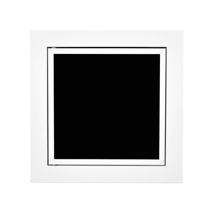 Usa de inspectie, Cadru alb, Sticla, 300 x 300 mm, Alb/Negru