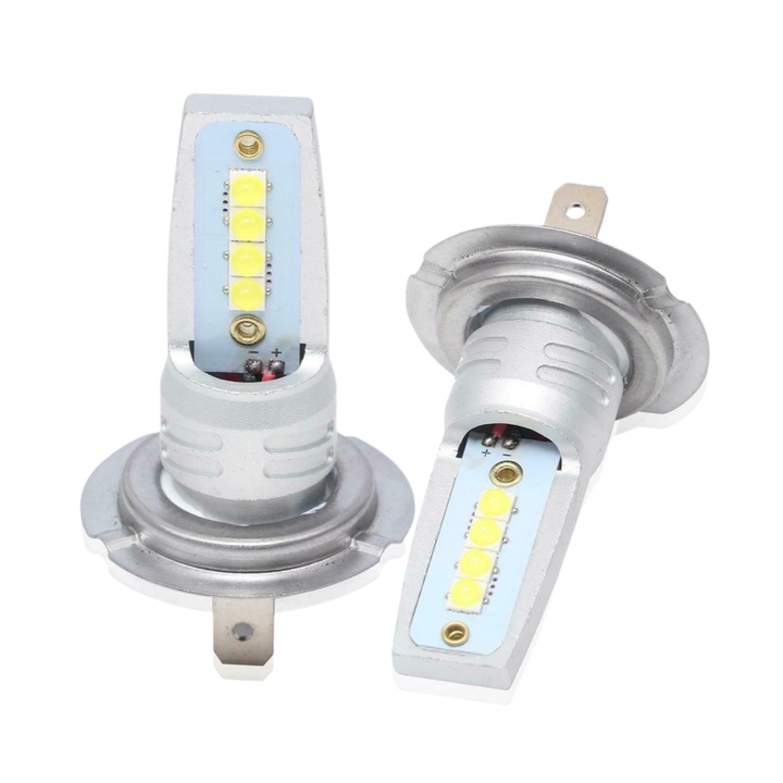 H4 LED izzók fényszórókhoz, 2 db H4 9003 LED fényszóró átalakító készlet - 40W 8000Lm Hi-Lo sugár Rendkívül fényes 6000K Cree chipek Átalakító készlet halogén fényszórók cseréjéhez - Tiszta fehér