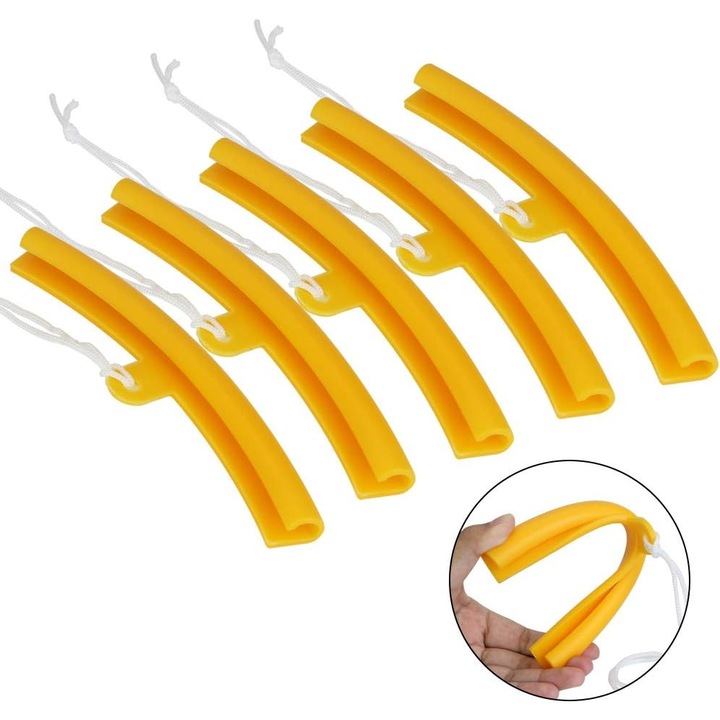 Set 5 Protectoare Janta Cauciuc 20x1.7cm, galben