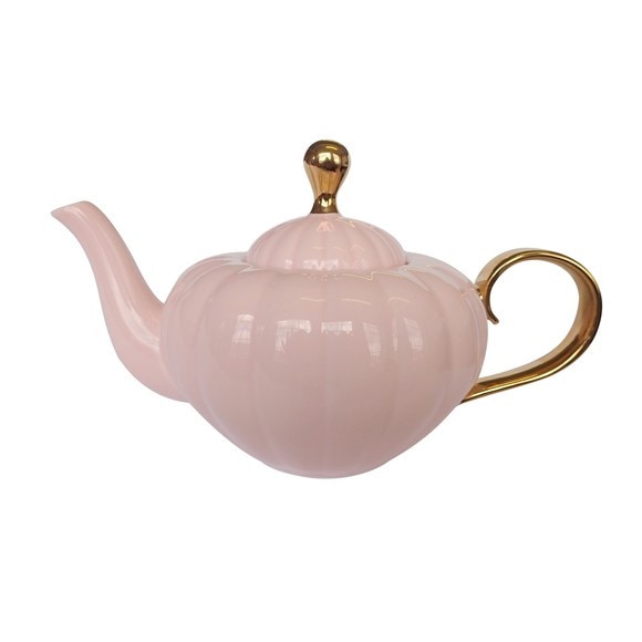 Ceainic Bombay Duck, jad, roz pastel/auriu