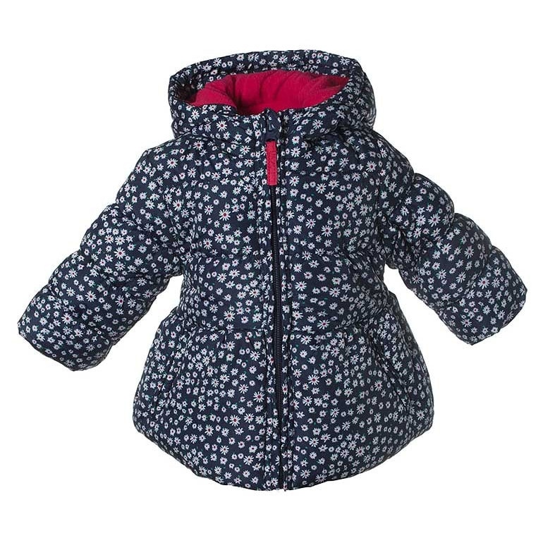 Geaca Puffa cu imprimeu floral pentru fetite - Minoti