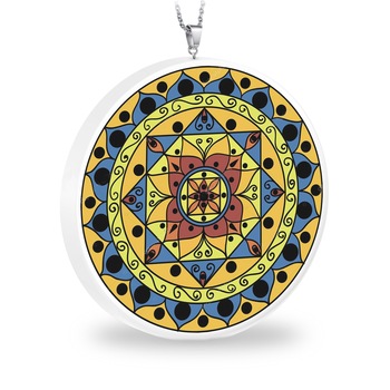 Pandantiv GANELLI din ceramica Motive Orientale -mandale india (albastru) Pandantiv GANELLI din ceramica Motive Orientale -mandale india (albastru)