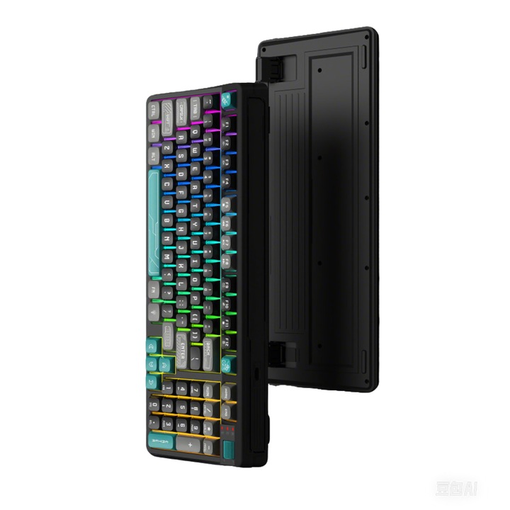 Tastatura de gaming/birou cu 97 de taste, tastatura cu fir si iluminare RGB, potrivita pentru Windows/Mac/laptopuri, iluminare reglabila