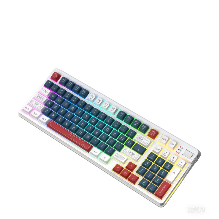 Tastatura si wireless LT500,, design subtire, conectivitate 2.4G，albastru