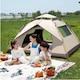 Cort camping 2 persoane, Pop Up deschidere automata, impermeabil, Protectie UV, 2 usi, plasa, 210x150x125cm, cu sac de transport, set complet
