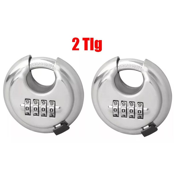 Кръгъл катинар 70 мм от неръждаема стомана за ремарке с цифрова комбинация.