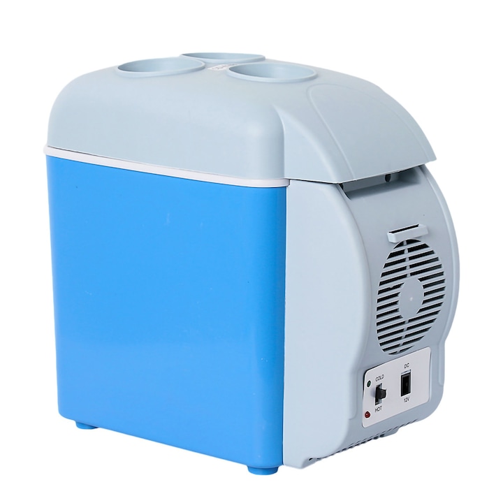 Frigider portabil mini 7.5L capacitate mare, racire rapida, suport pahare, multicolor, 21x15x19.5cm