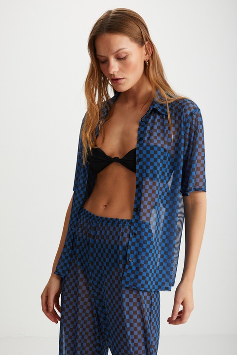 GRIMELANGE, Camasa lejera cu model, Albastru, L