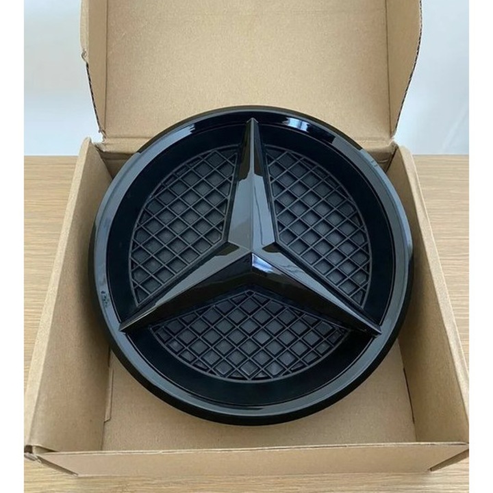 За Mercedes Benz, лъскаво черно, емблема STAR GRA FATA за A, C, B, GLA, CLA, CLS, ML, E