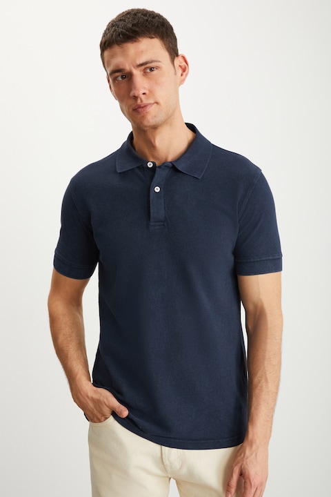GRIMELANGE, Tricou polo slim fit Vernon, Bleumarin