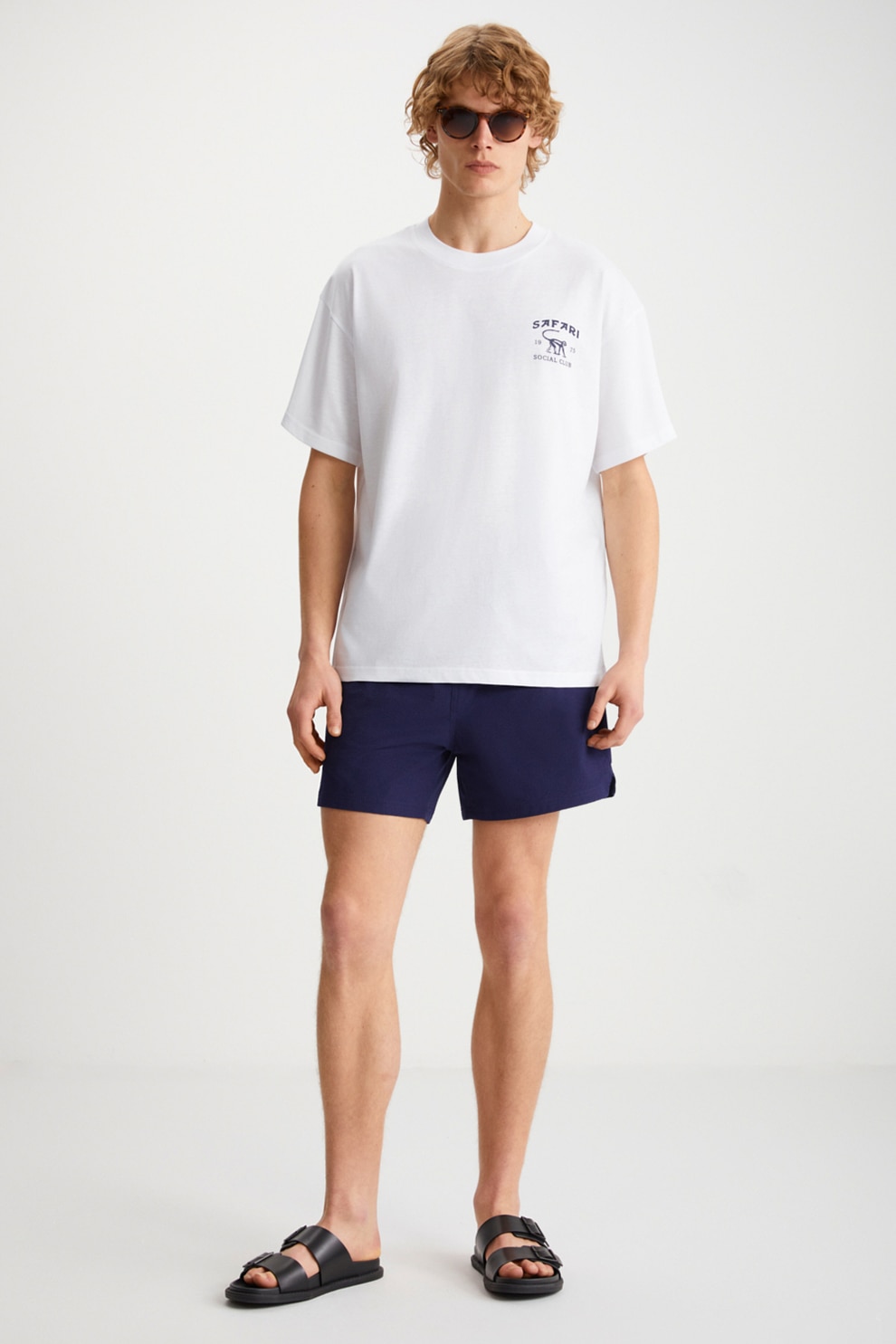 GRIMELANGE, Tricou cu imprimeu pe partea din spate, Alb, Galben, Albastru, S