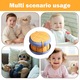 Olita portabila multifunctionala, Noonedibs, Design Anti Miros, Portabil, Capacitate portanta: 80 kg, 5 tampoane inferioare antiderapante, Antibacterian si anti-mucegai, Slot Saci de Gunoi, Usor de Curatat, Maner Transport, Portocale