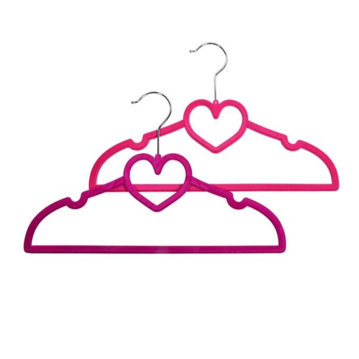 Umerase pentru copii, 5 bucati, catifea, fucsia/roz, 32.5x20.5cm